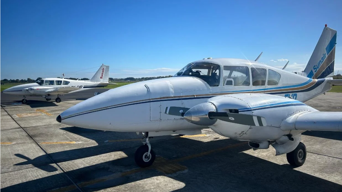 Sunair aircraft in the sun on the tarmac
